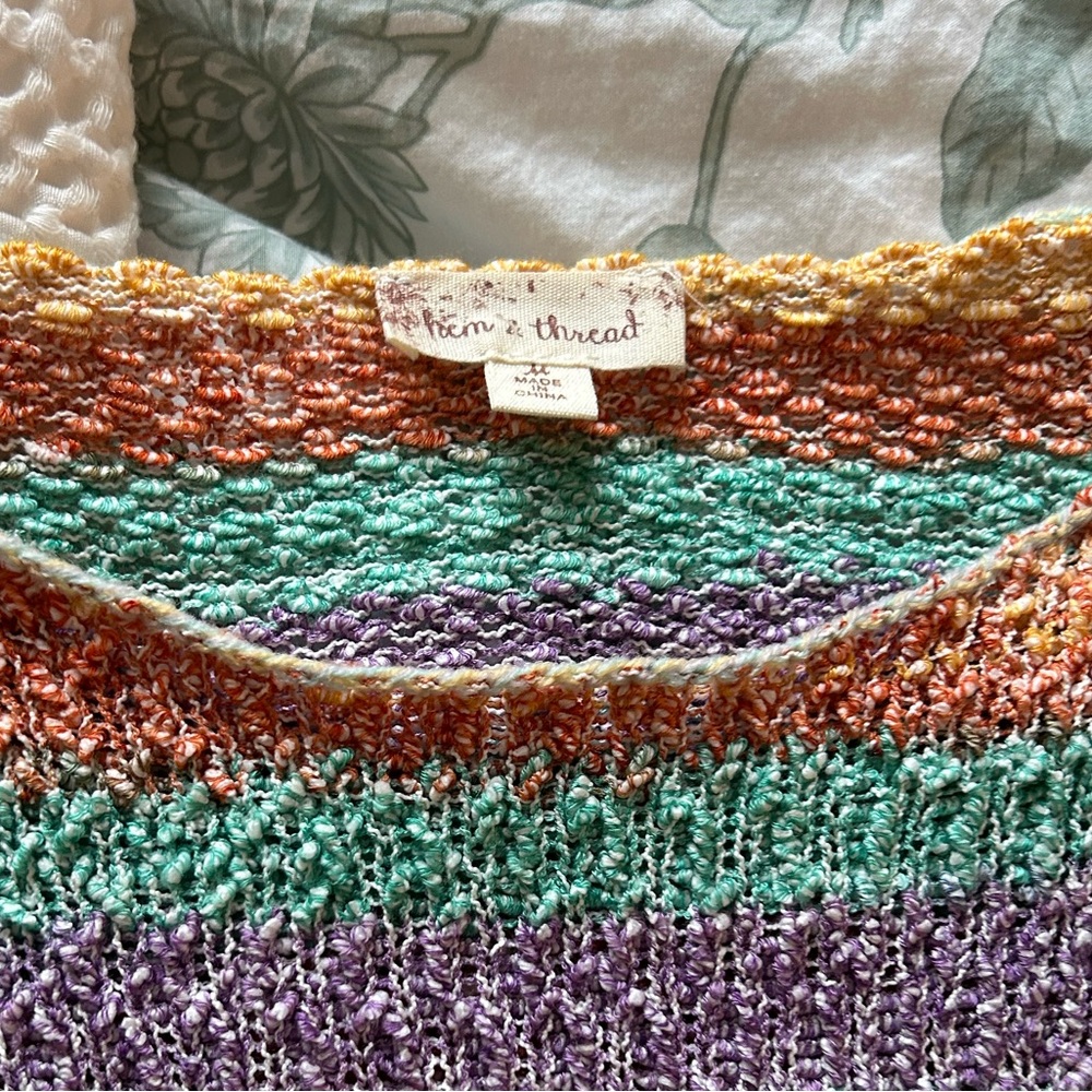 Hem & Thread Multicolor Lightweight Sweater - image 2
